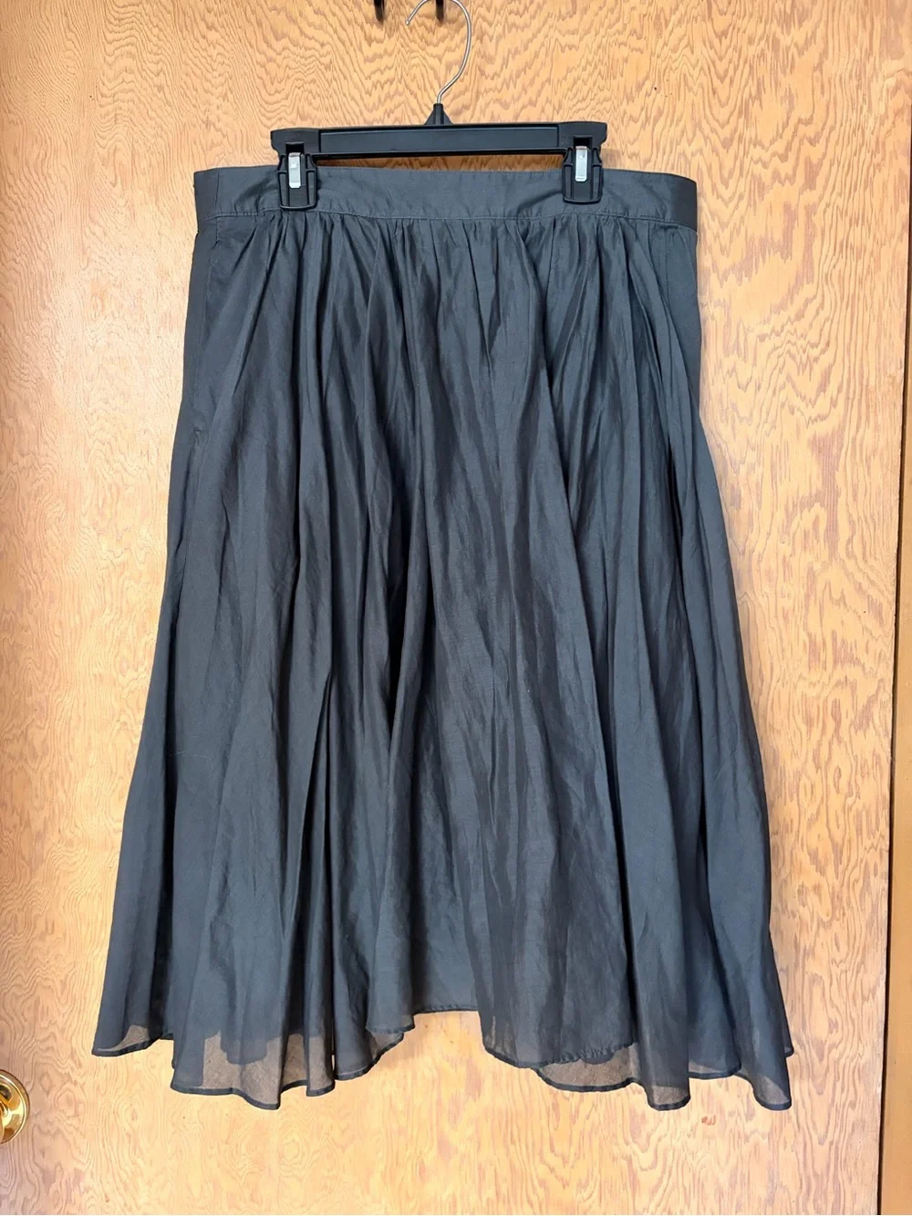 J. Crew Grey Pleated Circle Skirt